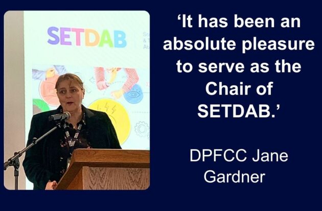 Jane at podium at setdab conference