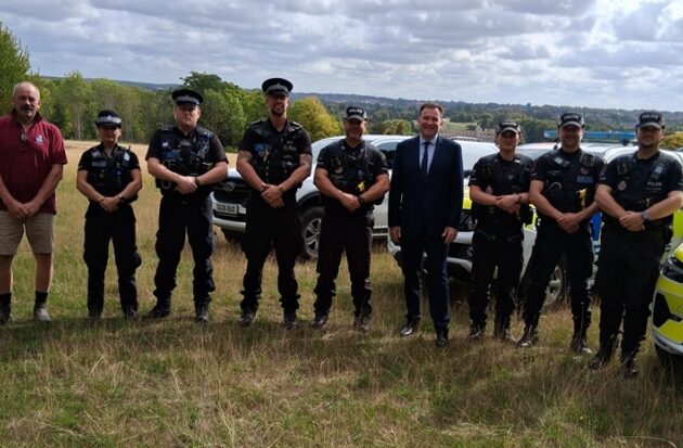 Joel Charles and the Rural Engagement Team on patrol at Audley End