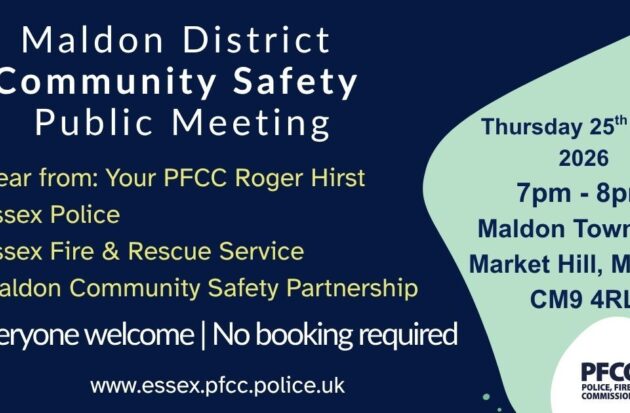Graphic showing Maldon District meeting details