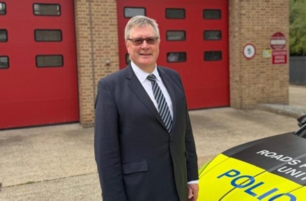 New photo of Roger Hirst at Dovercourt Police and Fire Station