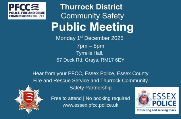 Thurrock meeting poster for December 1st